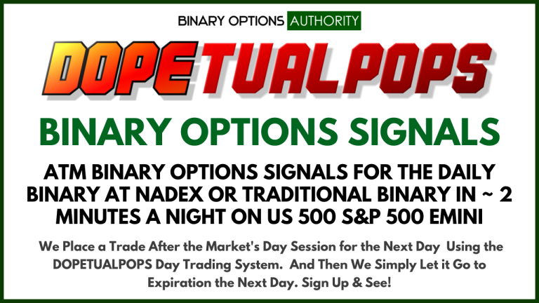 DOPETUALPOPS ES Binary Options Signals – Day Trading Signals Service