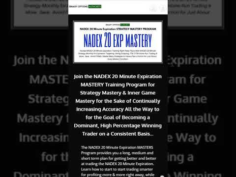 What is the NADEX 20 Minute Expiration MASTERY Training Program